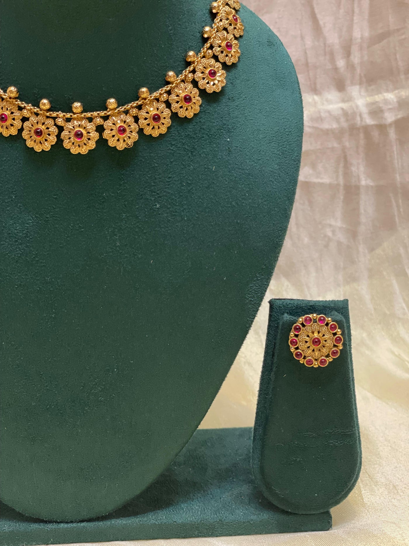 Traditional Lakshmi Floral Necklace-CH018(01)