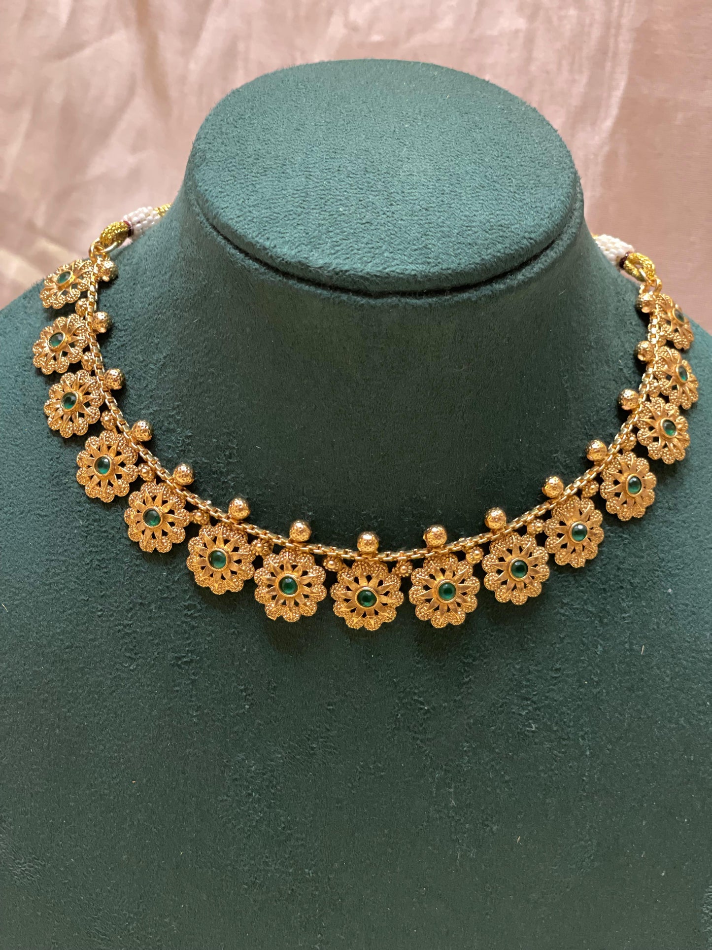 Emerald Blossom Choker Set-CH018(03)