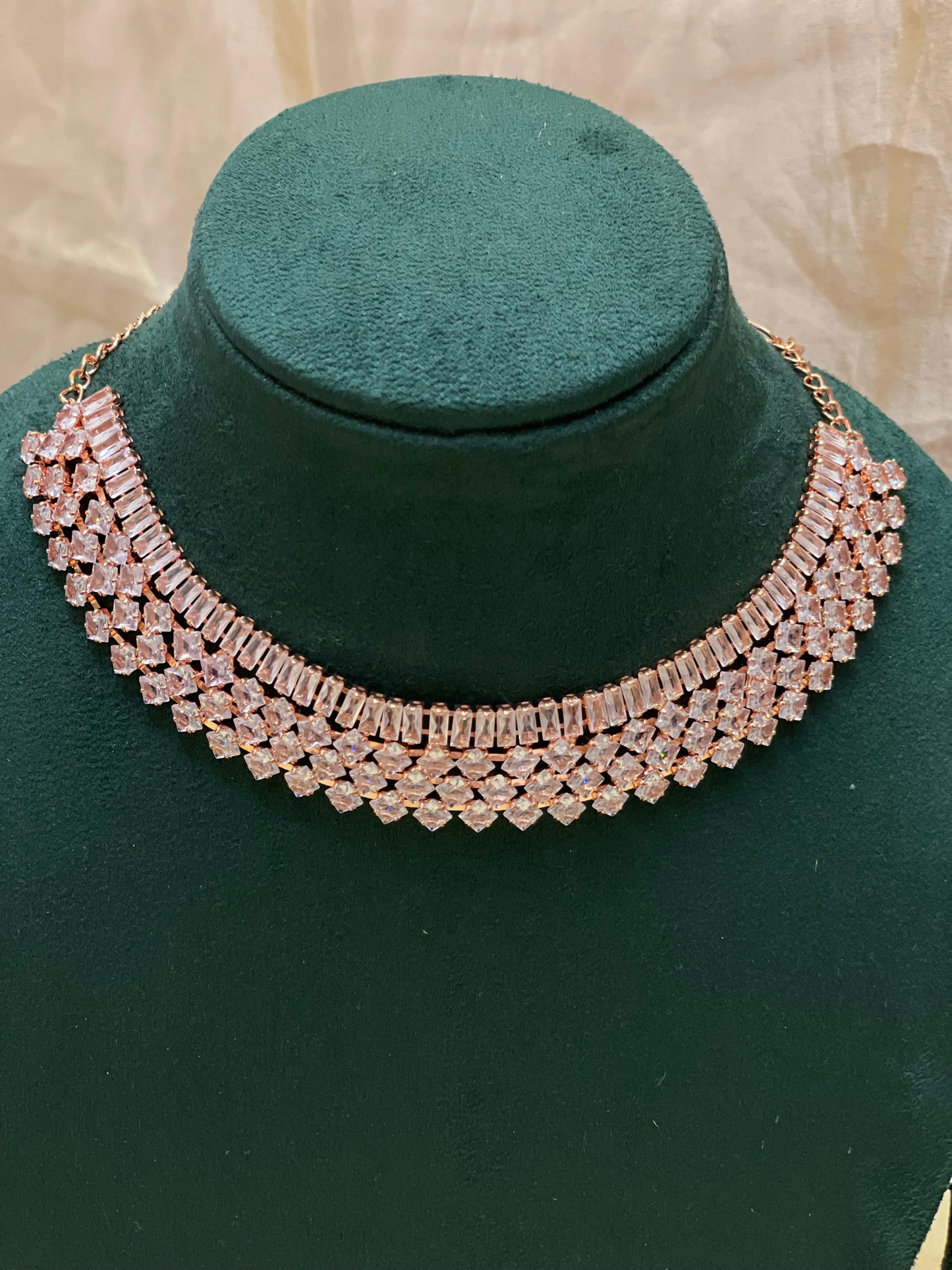 Rose Radiance Cubic Zirconia Set-AD017