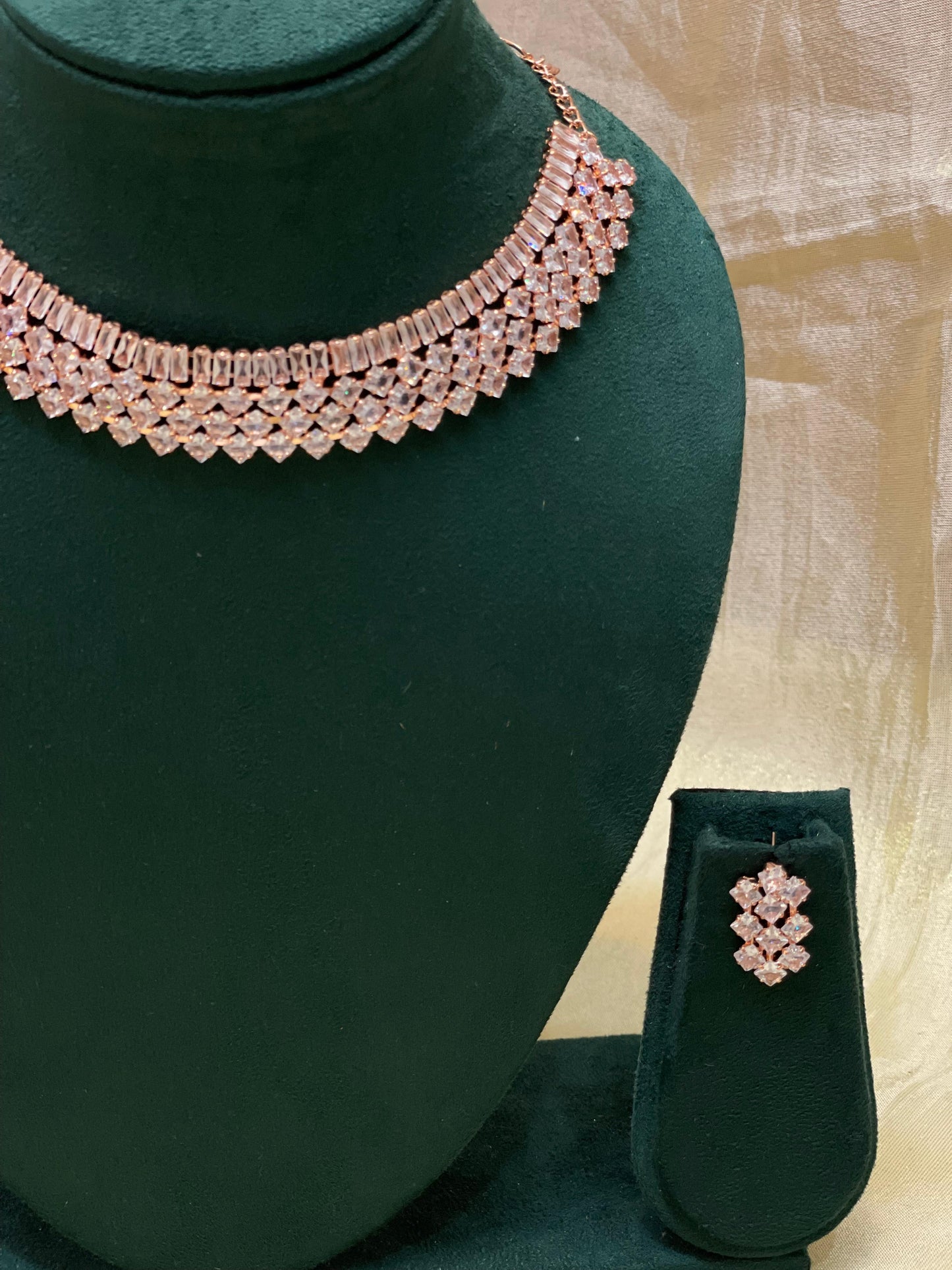 Rose Radiance Cubic Zirconia Set-AD017