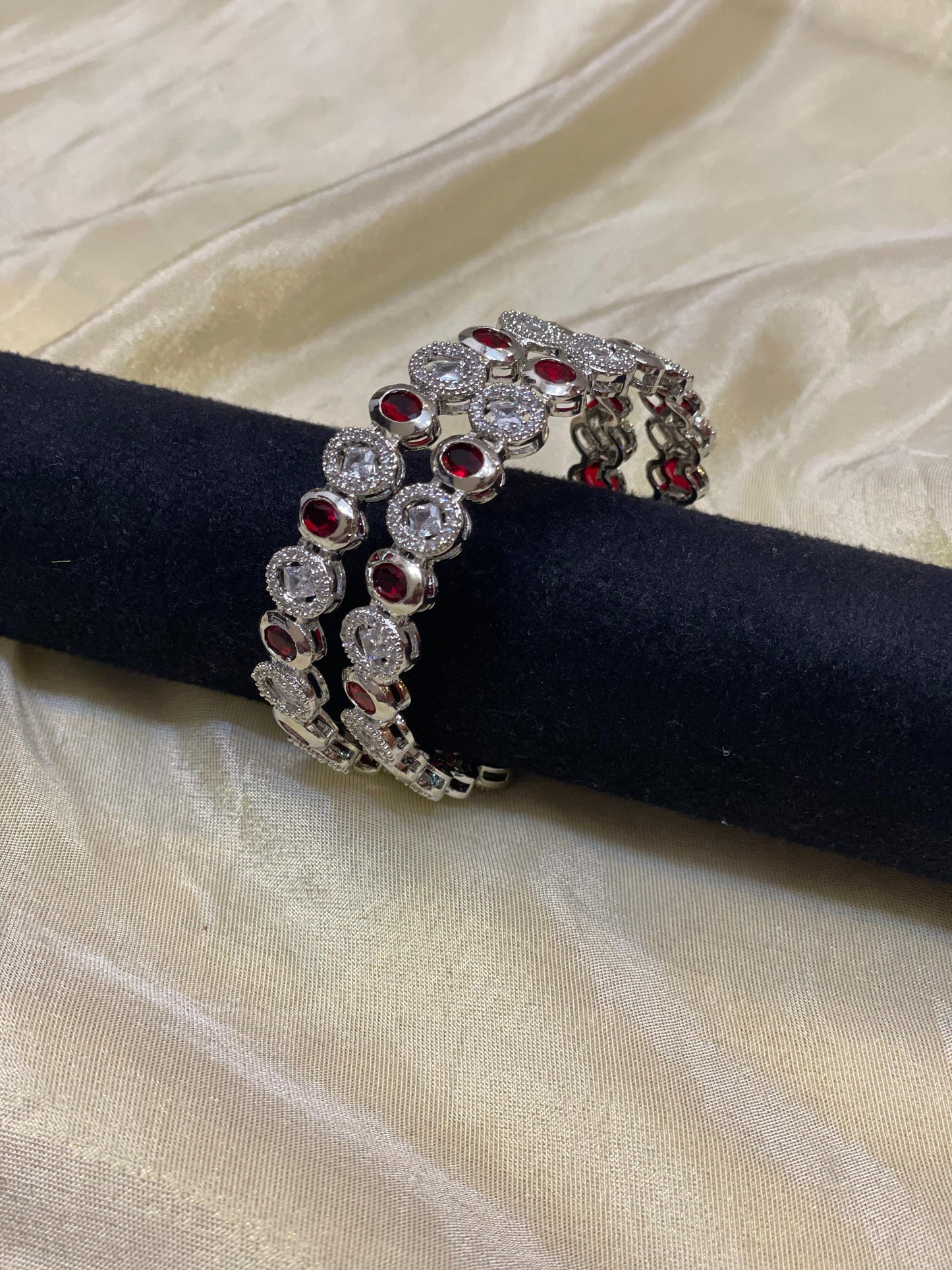 Ruby & Diamond Elegance Bangles-B013
