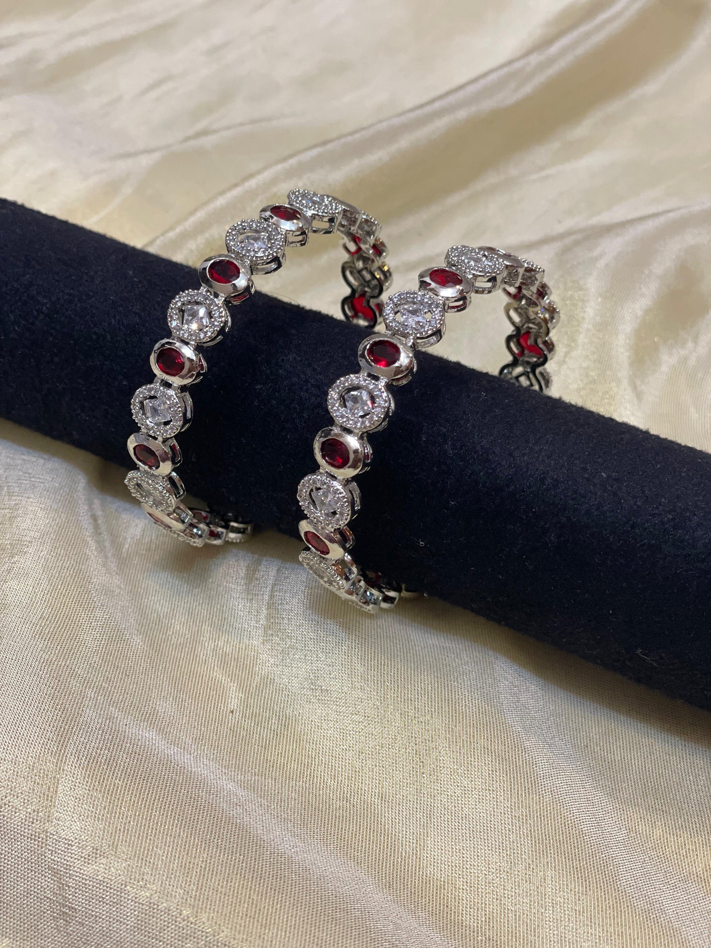 Ruby & Diamond Elegance Bangles-B013