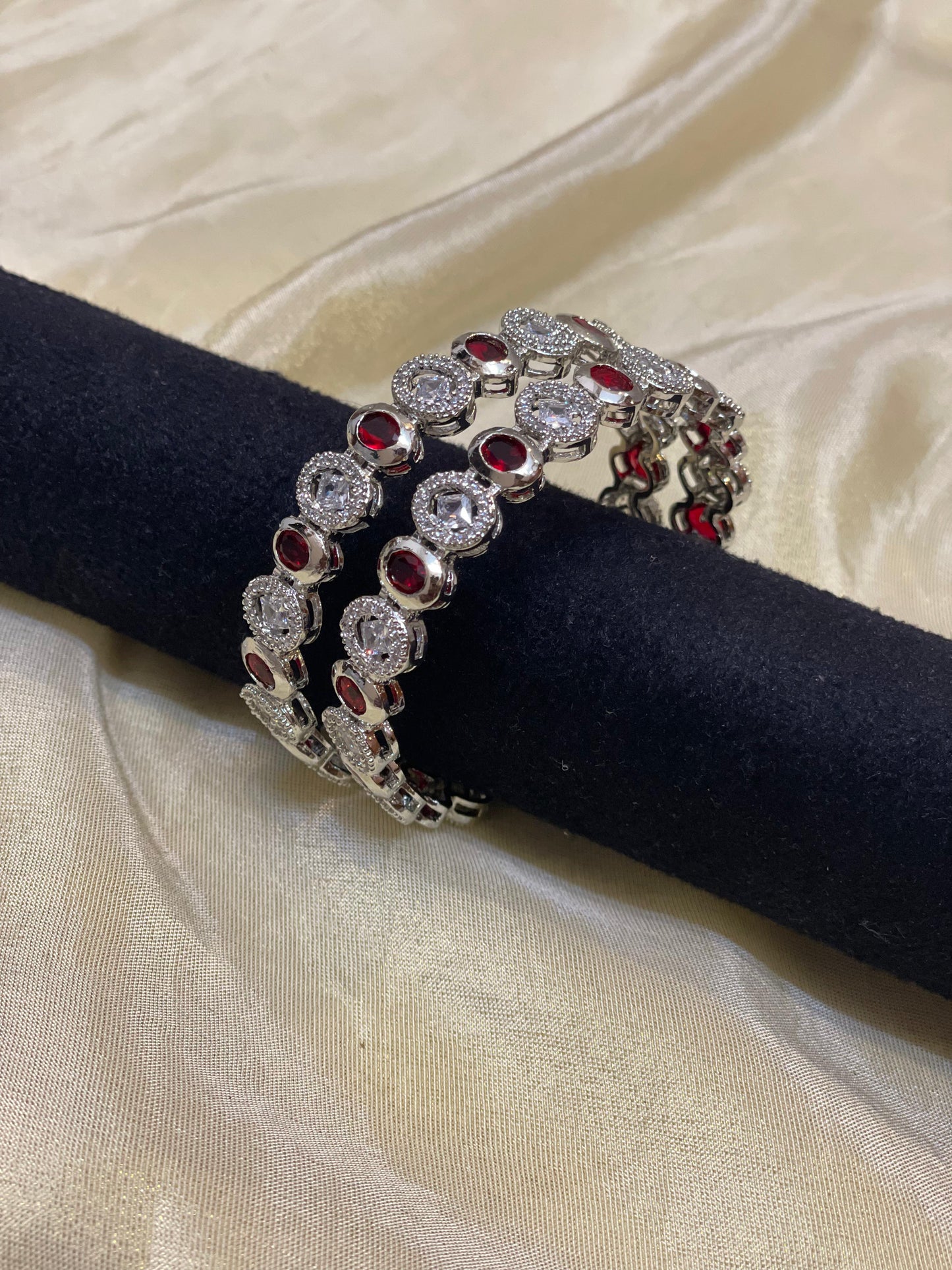Ruby & Diamond Elegance Bangles-B013