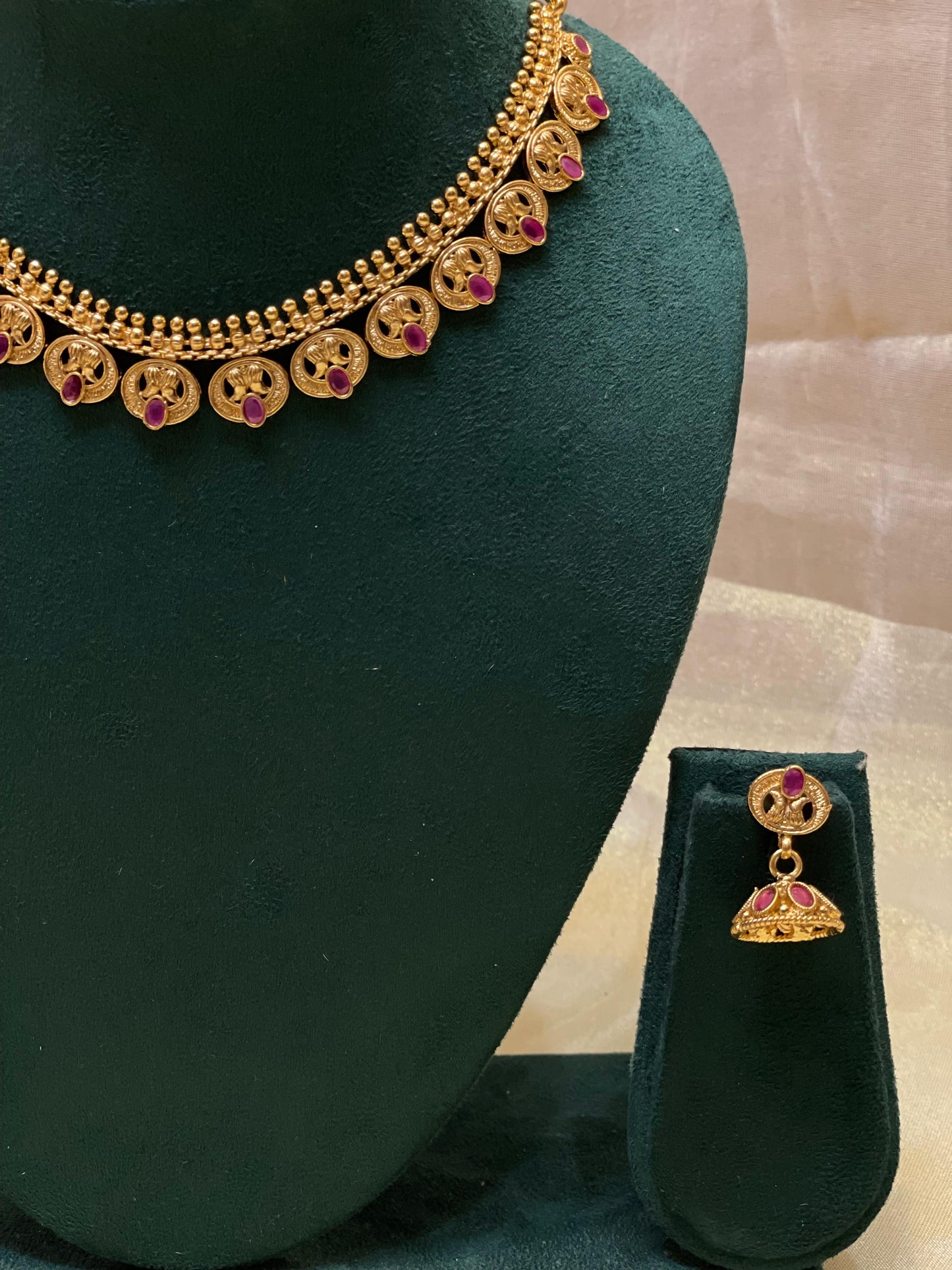 Antique Matte Gold Choker-CH020(03)