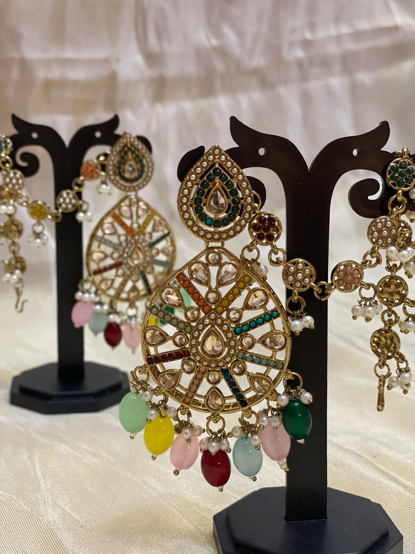 Multicolor Chandbali Earrings-E001(05)