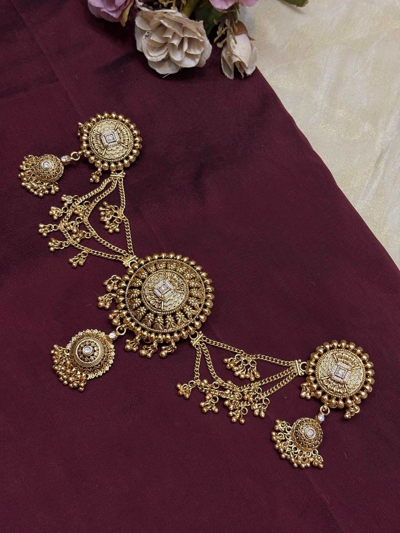 Classic Kundan Bridal Hair Accessory-H017(03)