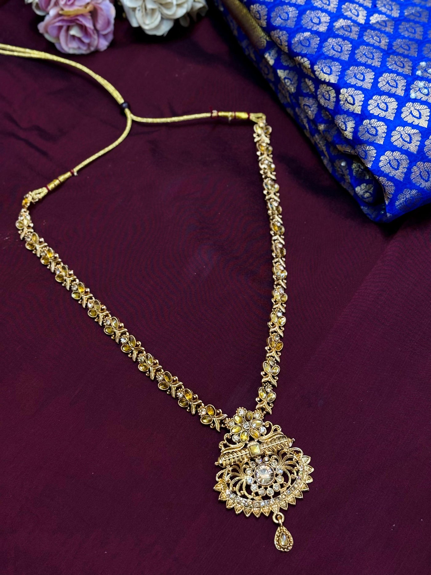 Peacock Elegance Bridal Necklace Set-BR008