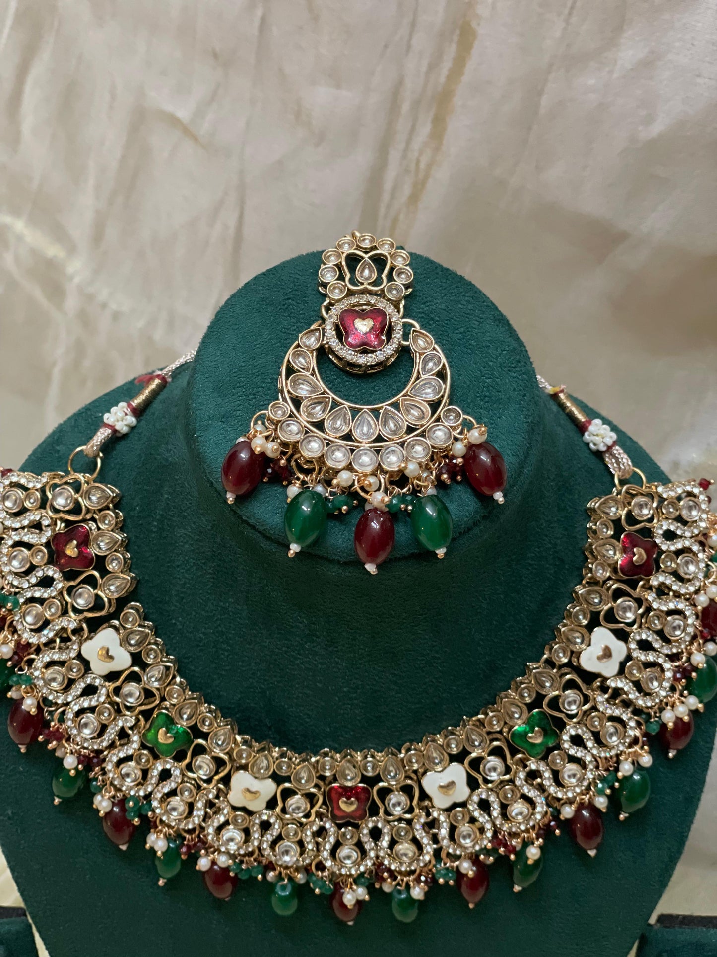 Multicolor Kundan Bridal Necklace Set-BR004(03)