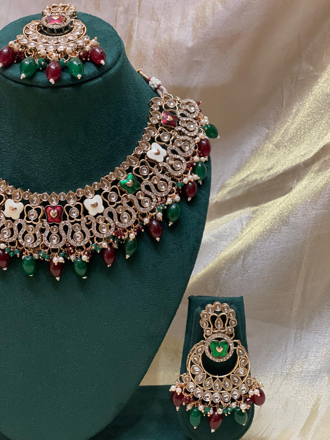 Multicolor Kundan Bridal Necklace Set-BR004(03)