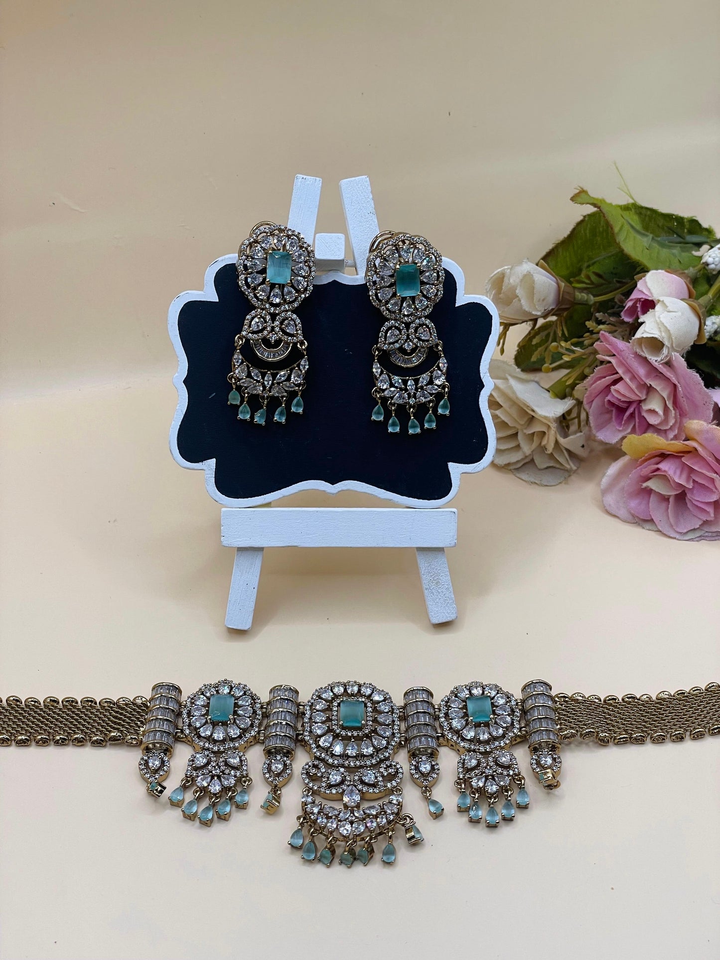 Mint Green AD Choker Set