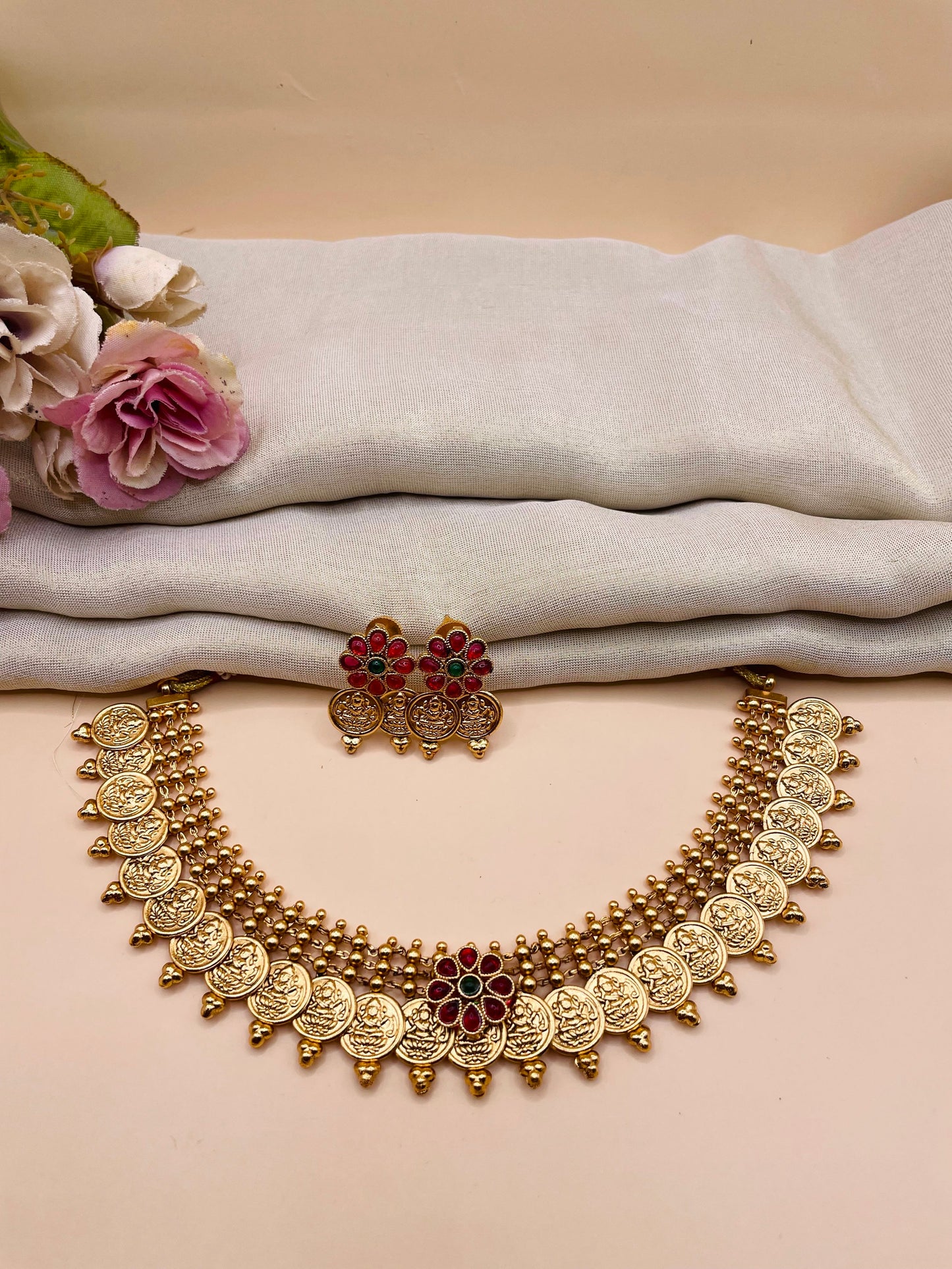 Lakshmi Coin Choker Set