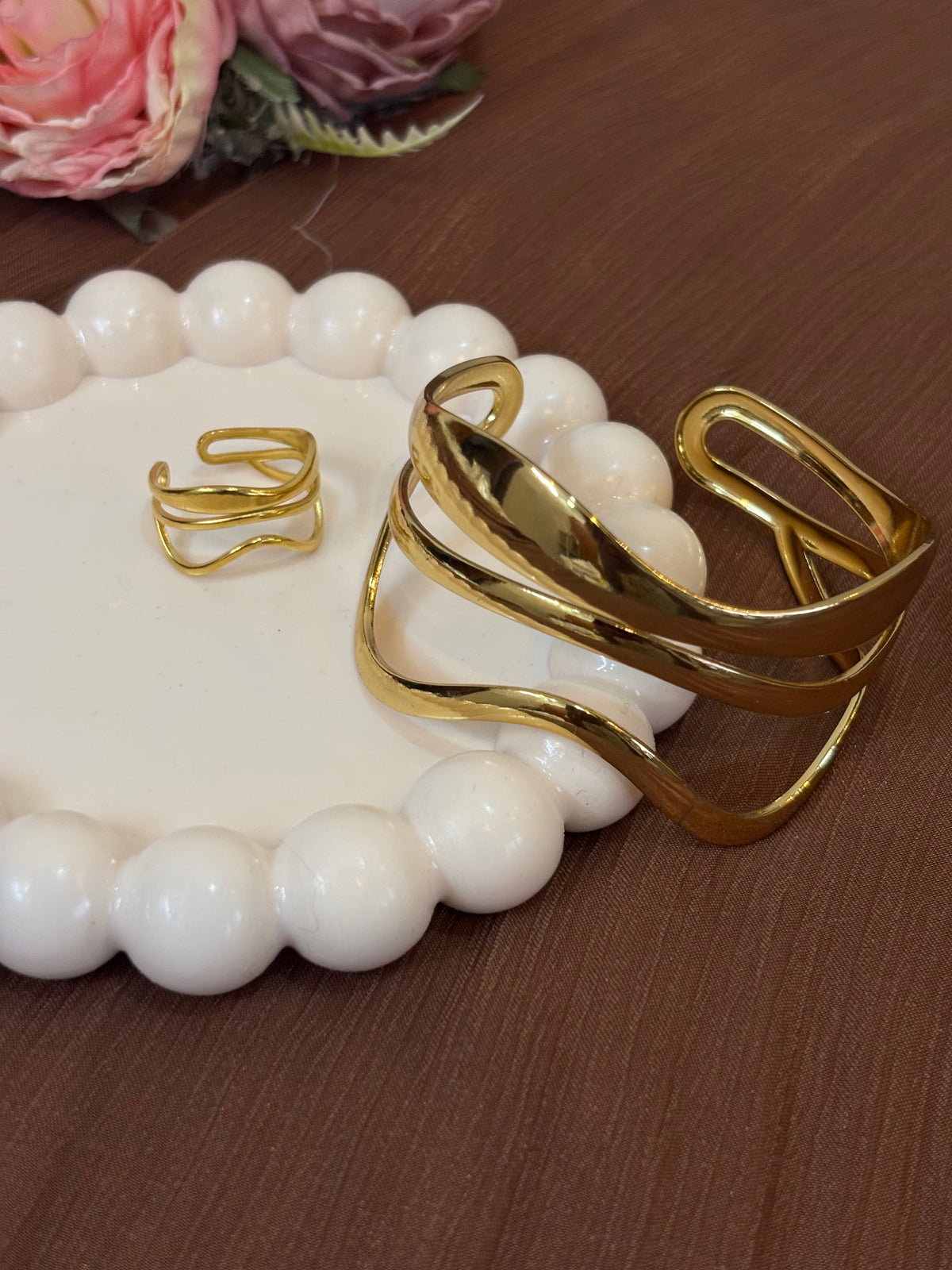 Golden Wave Cuff-B010