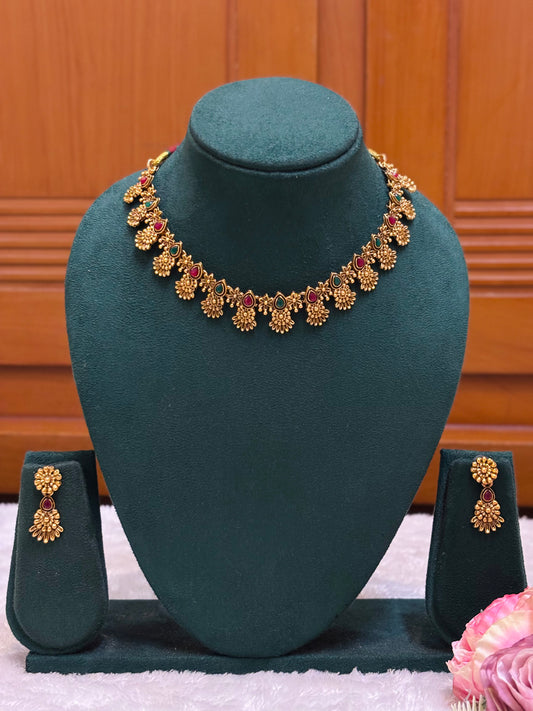 Antique Floral choker-CH026
