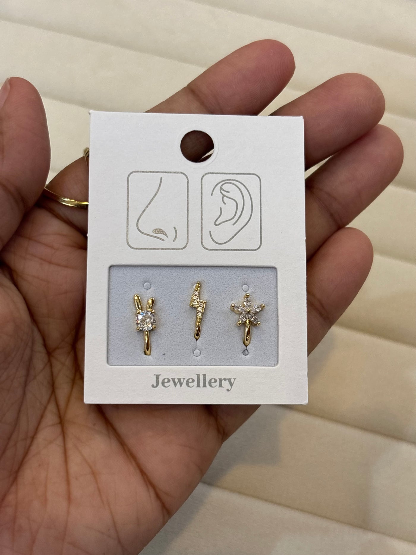 Charm Ear Cuff & Nose Ring Set-NE1