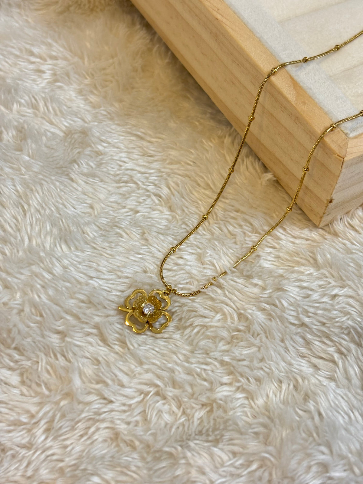 Floral Charm Necklace-C011