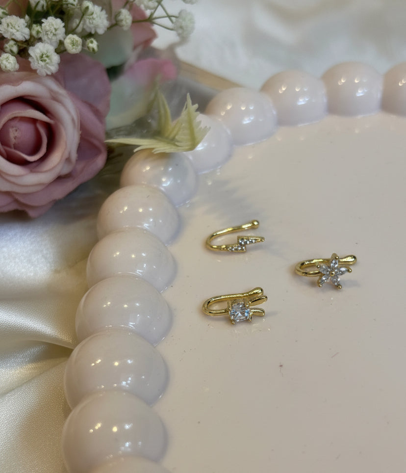 Charm Ear Cuff & Nose Ring Set-NE1