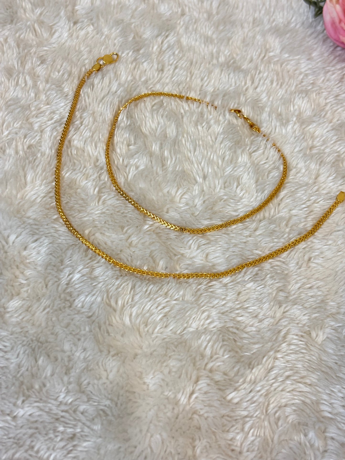 Classic Gold Chain Anklet-A018