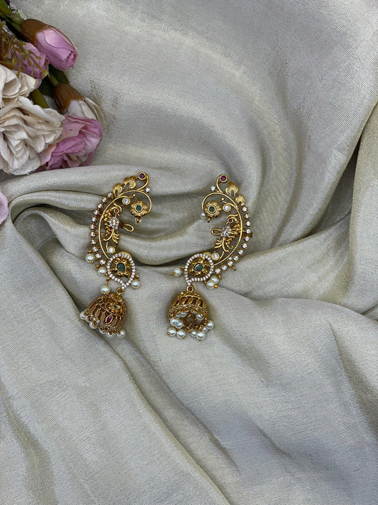 Royal Kundan Earcuff with Jhumka-EC002