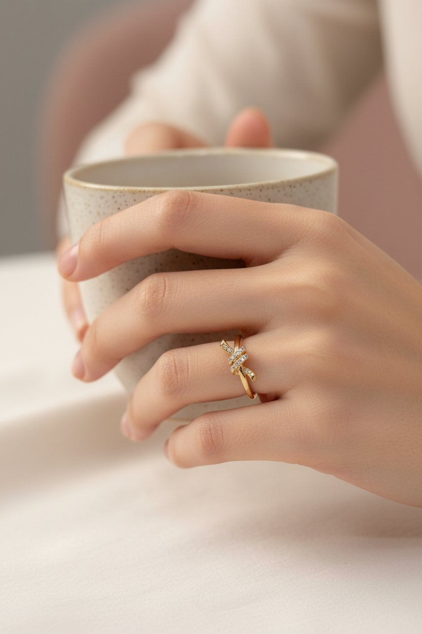 Twinkle Knot Ring -R02