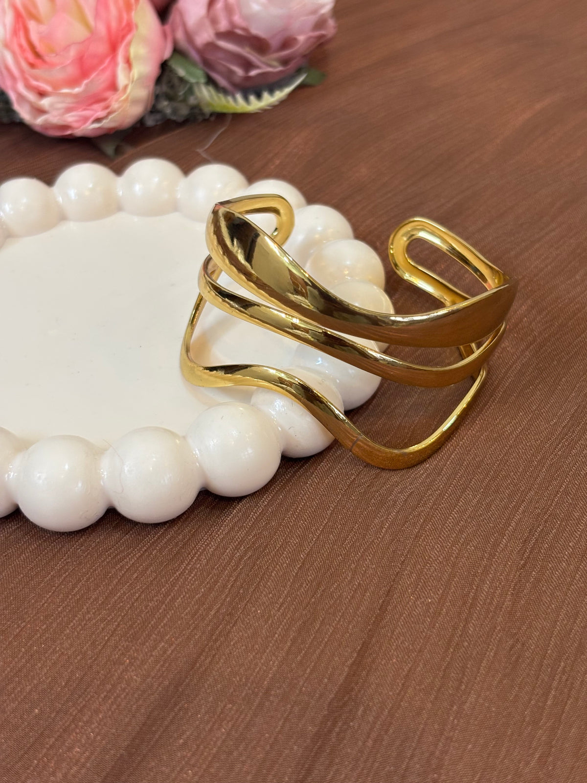 Golden Wave Cuff-B010