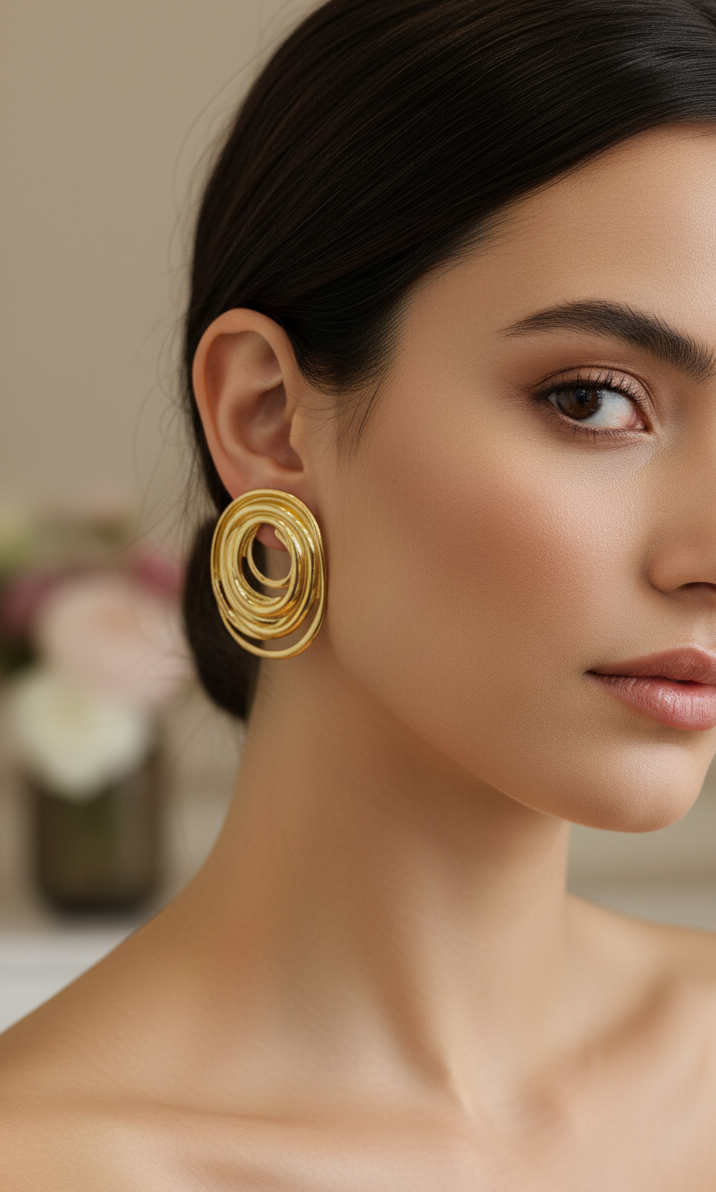 Orbit Stud Earrings-E08