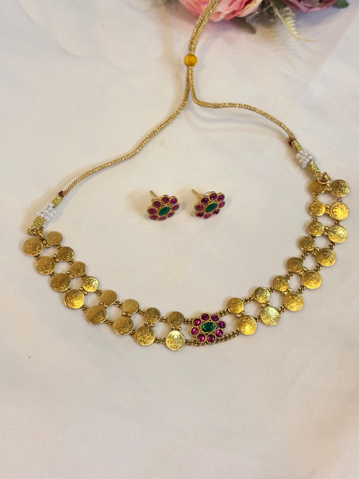 Floral kasu choker-CH050