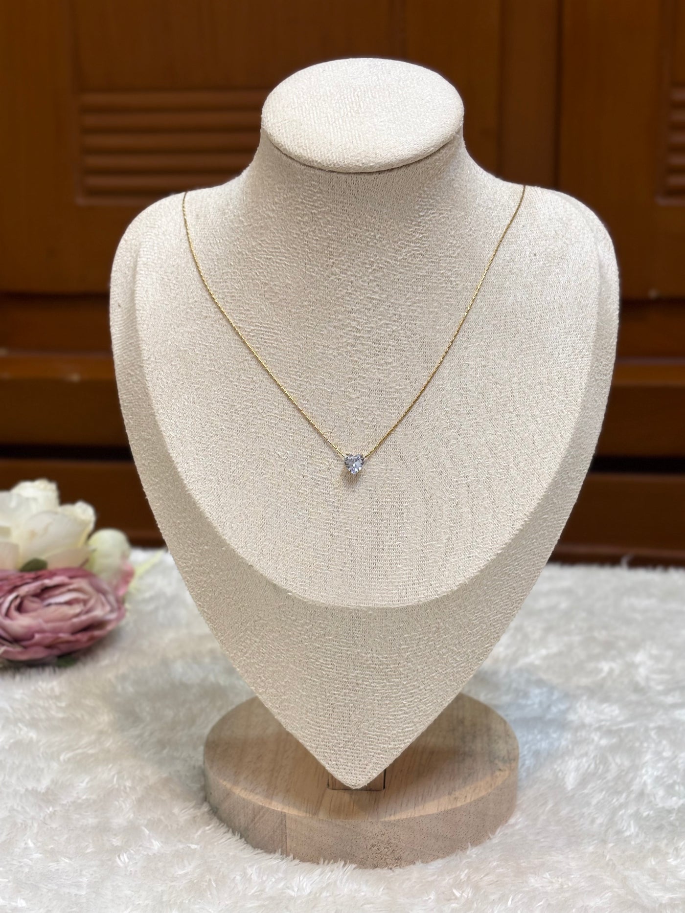 Minimalist Solitaire Necklace 
-C021