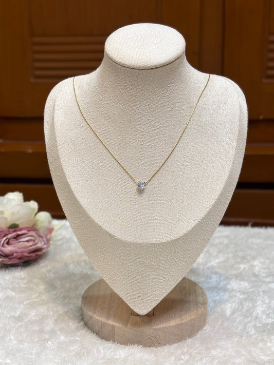Minimalist Solitaire Necklace 
-C021