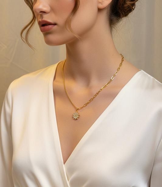 Golden Bloom Necklace-C07