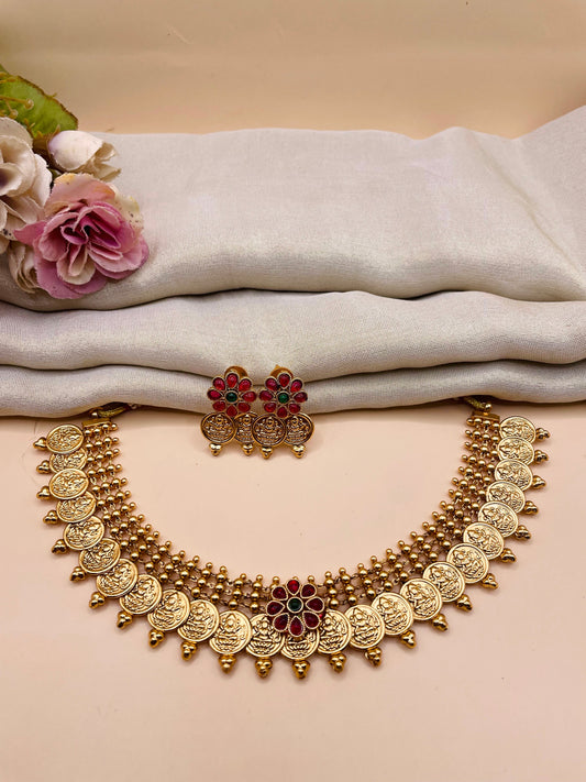 Lakshmi Coin Choker Set