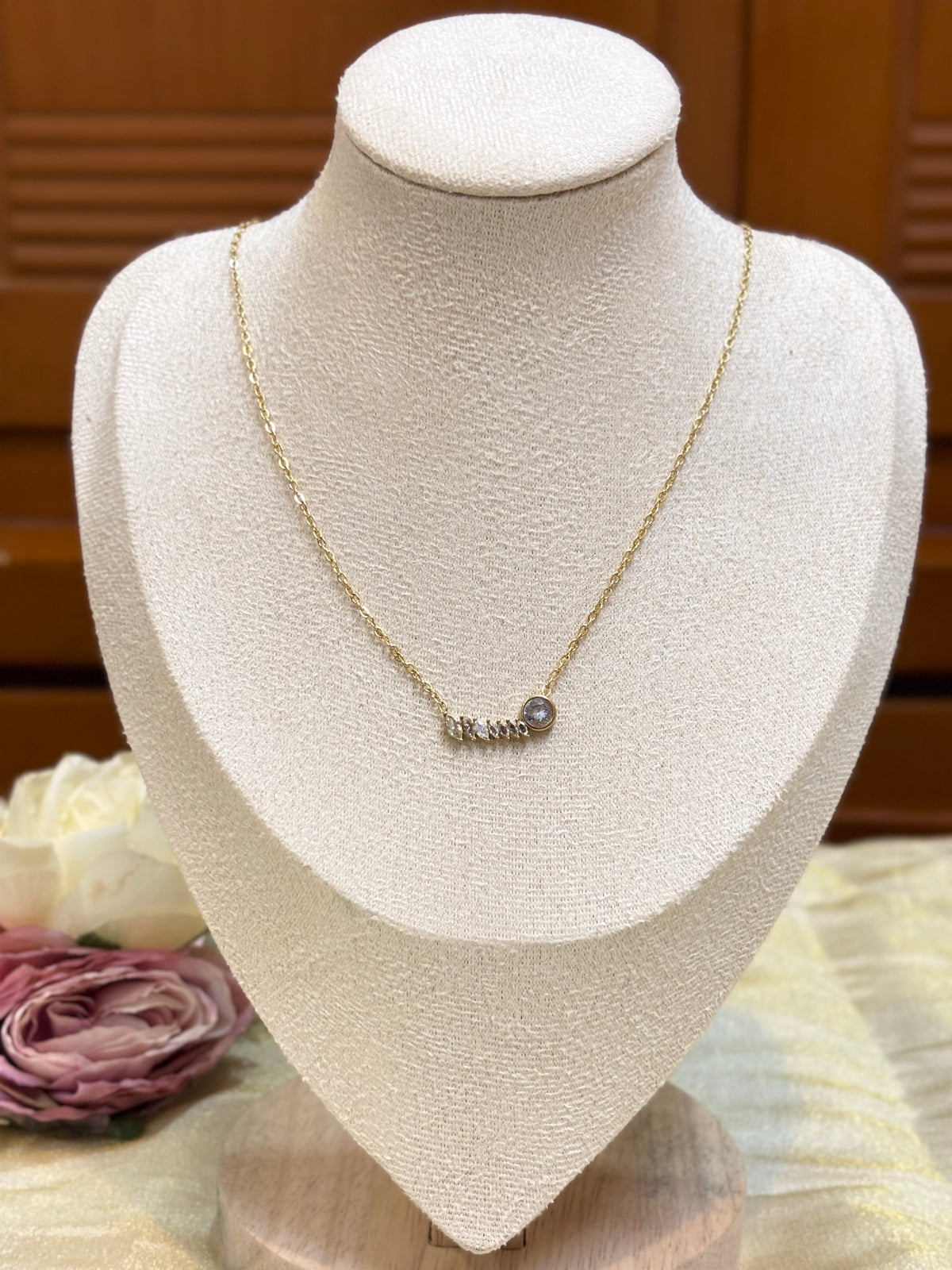 Celestial Sparkle Bar Necklace-C022