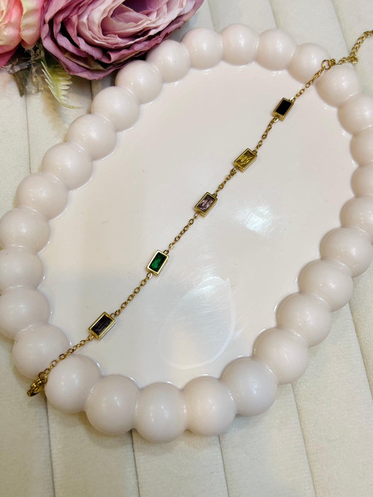 Multigemstone Bezel Tennis-BR07