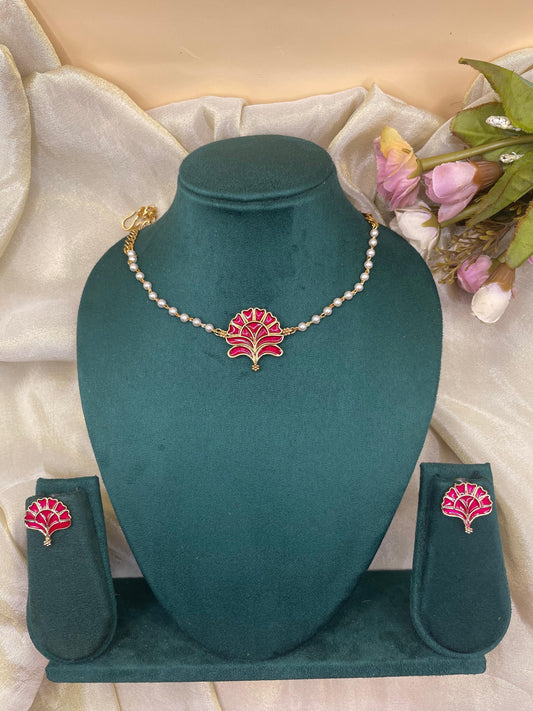 Ruby Bloom Pearl Set