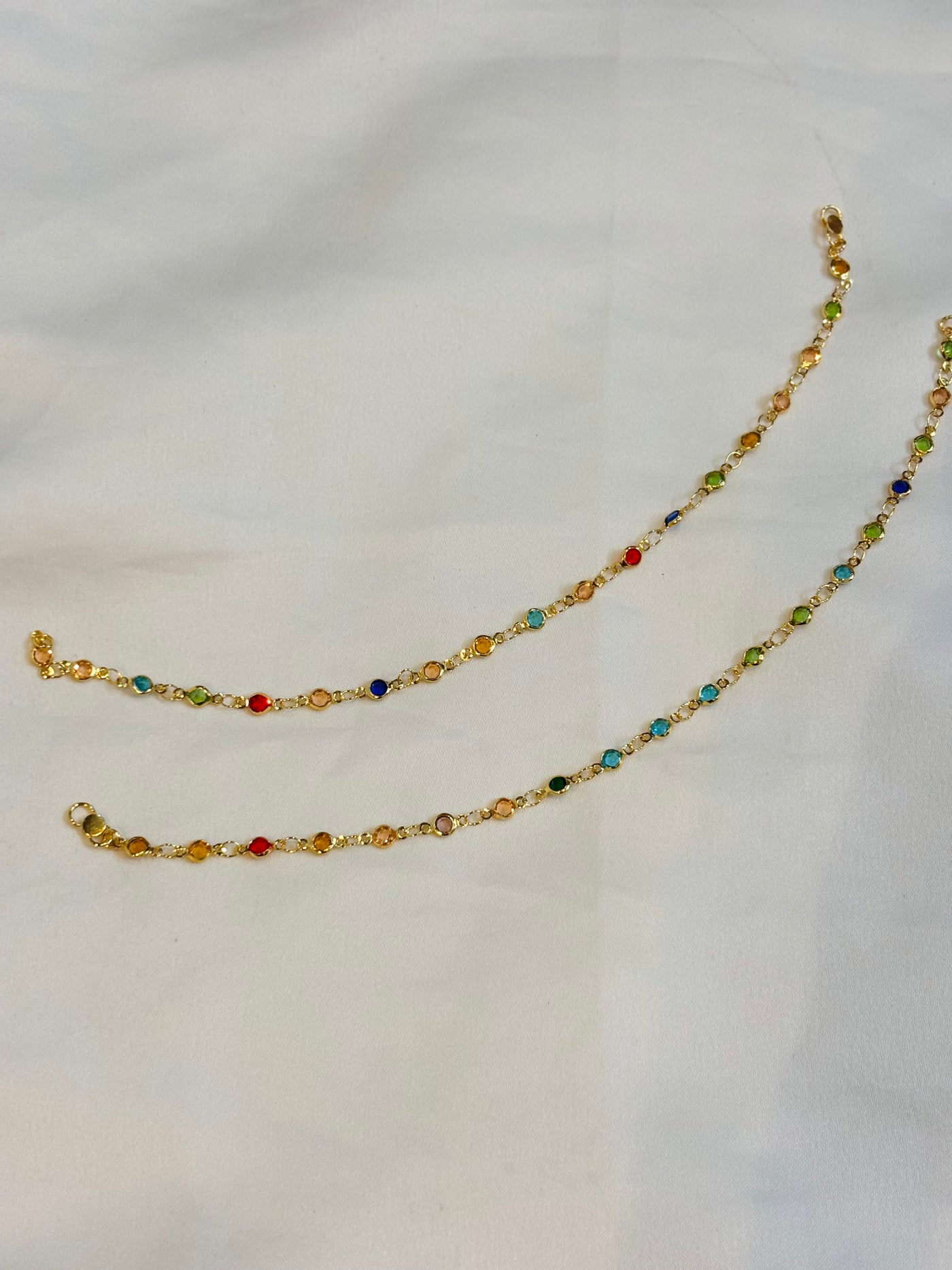 Rainbow Glow Anklet -A010