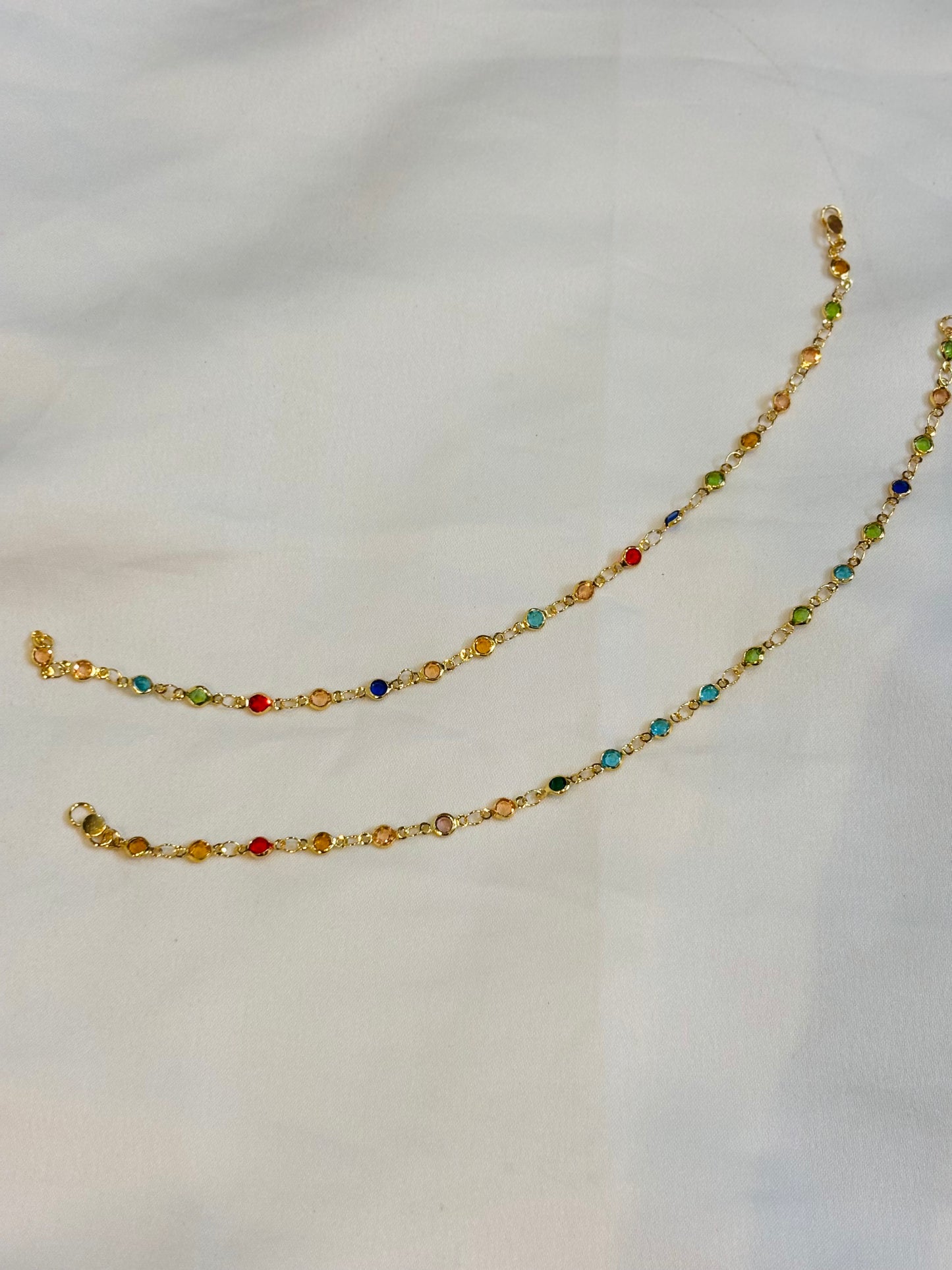 Rainbow Glow Anklet -A010
