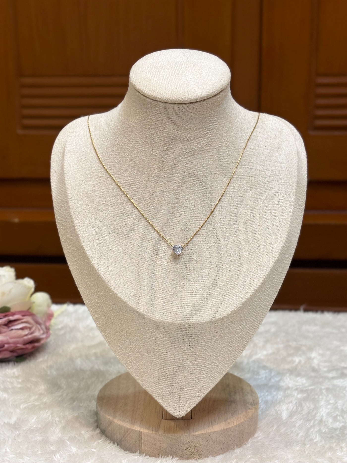 Minimalist Solitaire Necklace 
-C021