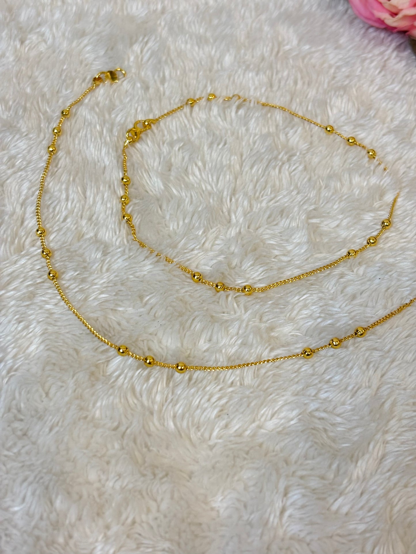 Dainty Beaded Anklet-A017