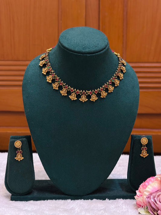 Lakshmi Ruby Green Choker-CH029