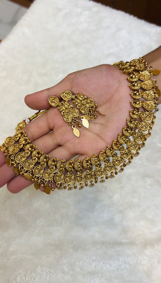 Lakshmi Coin Temple Choker-CH041