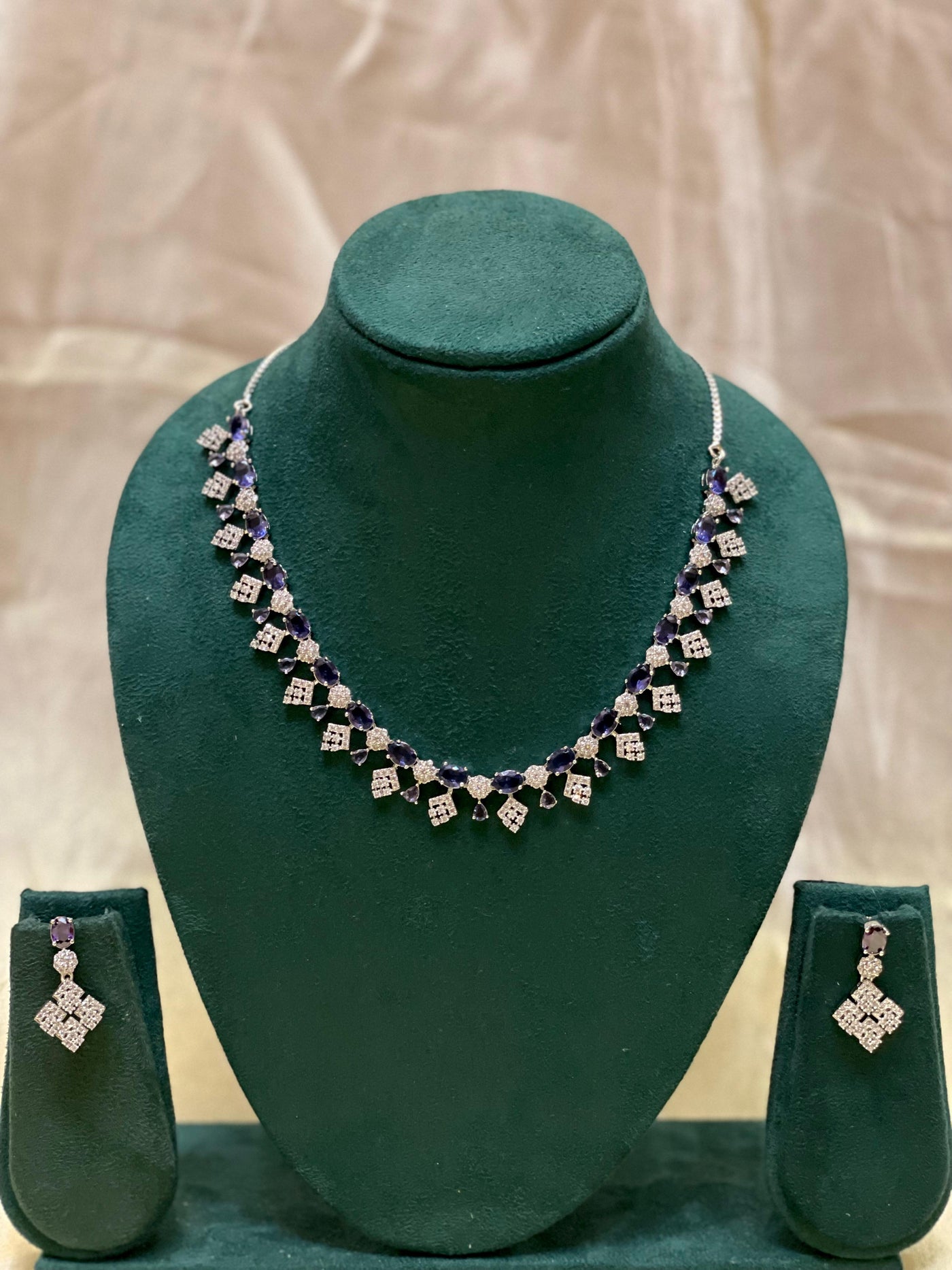 Blue Sapphire Diamond Set-AD005