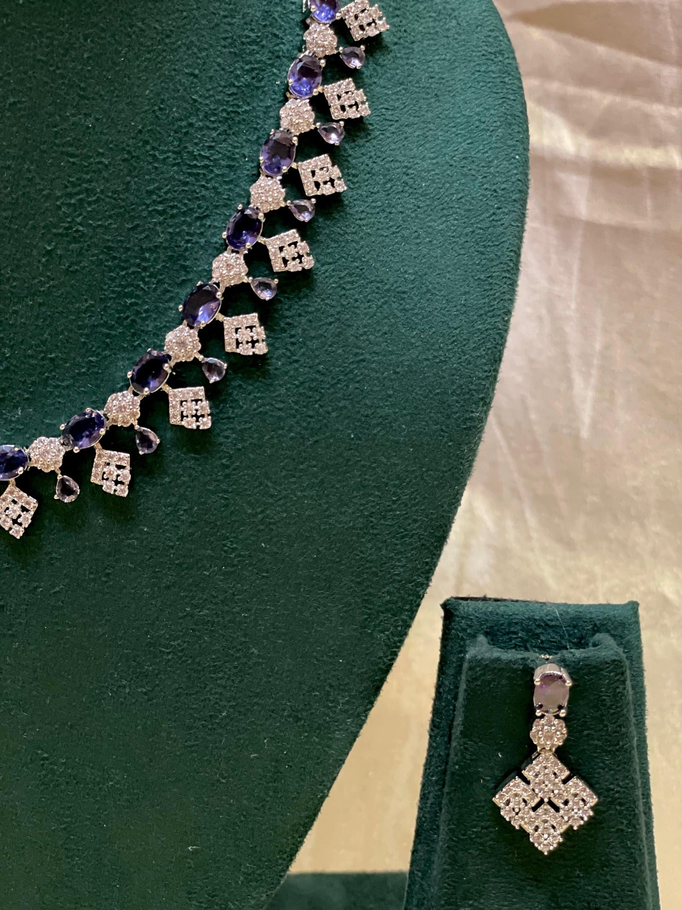 Blue Sapphire Diamond Set-AD005