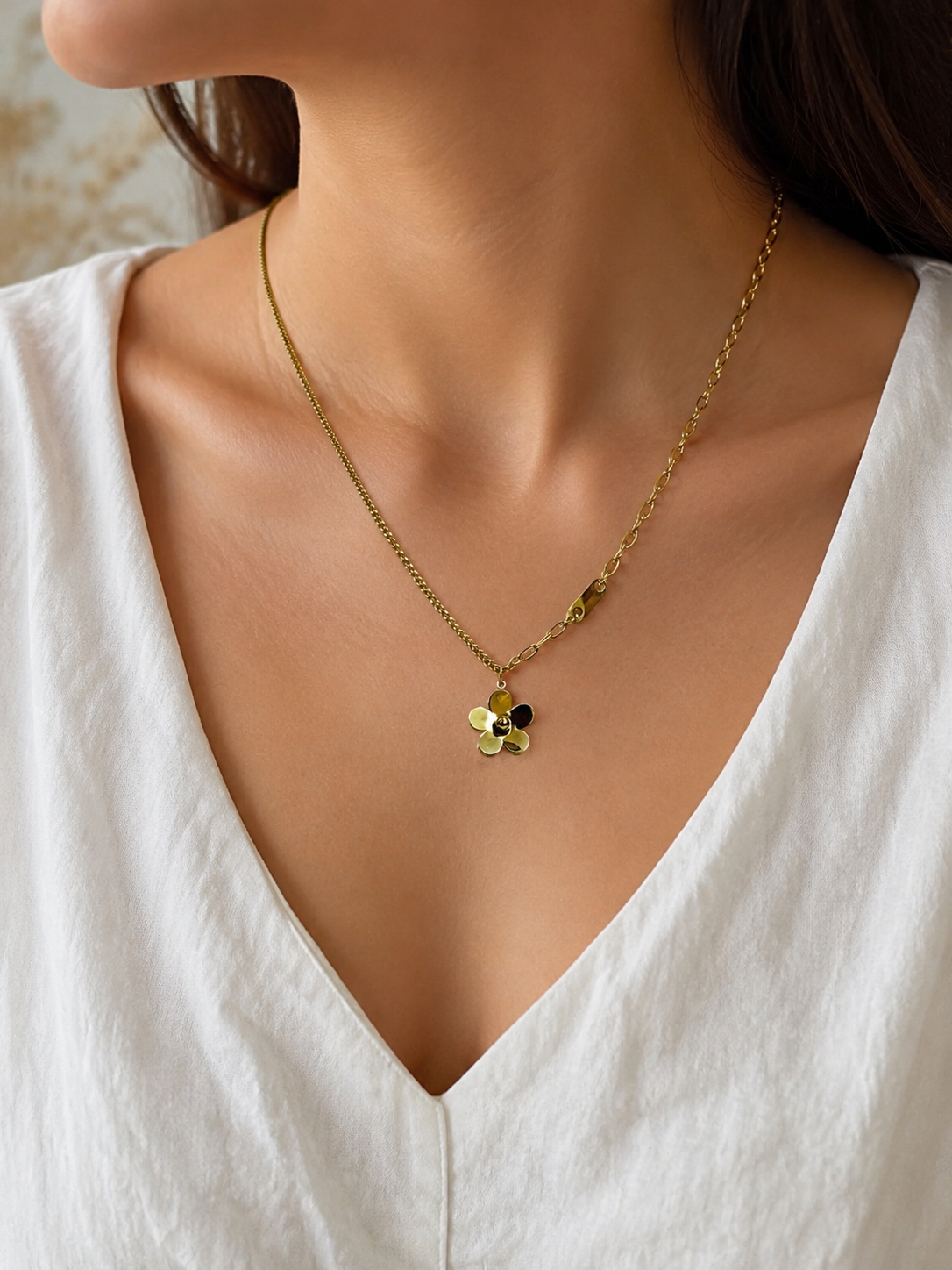 Blossom Charm Necklace-C08