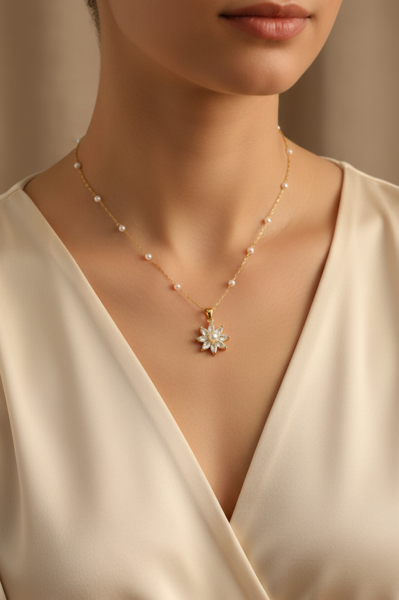 Pearl Bloom Necklace-C06