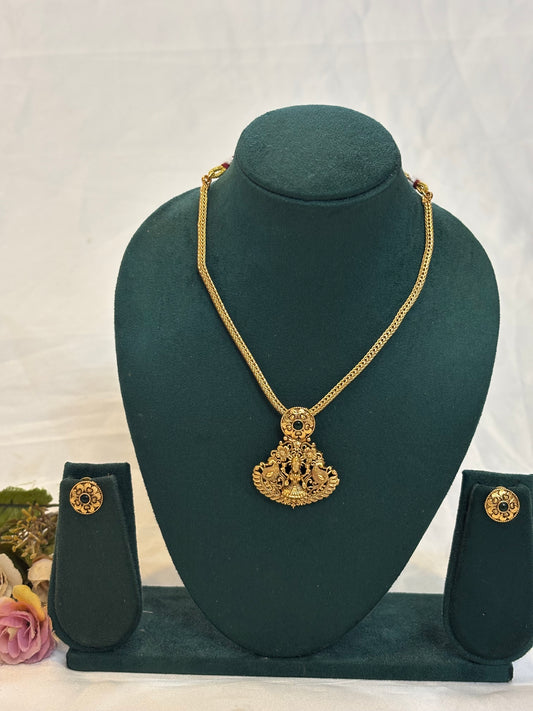 Antique Lakshmi Temple Necklace-N032(02)