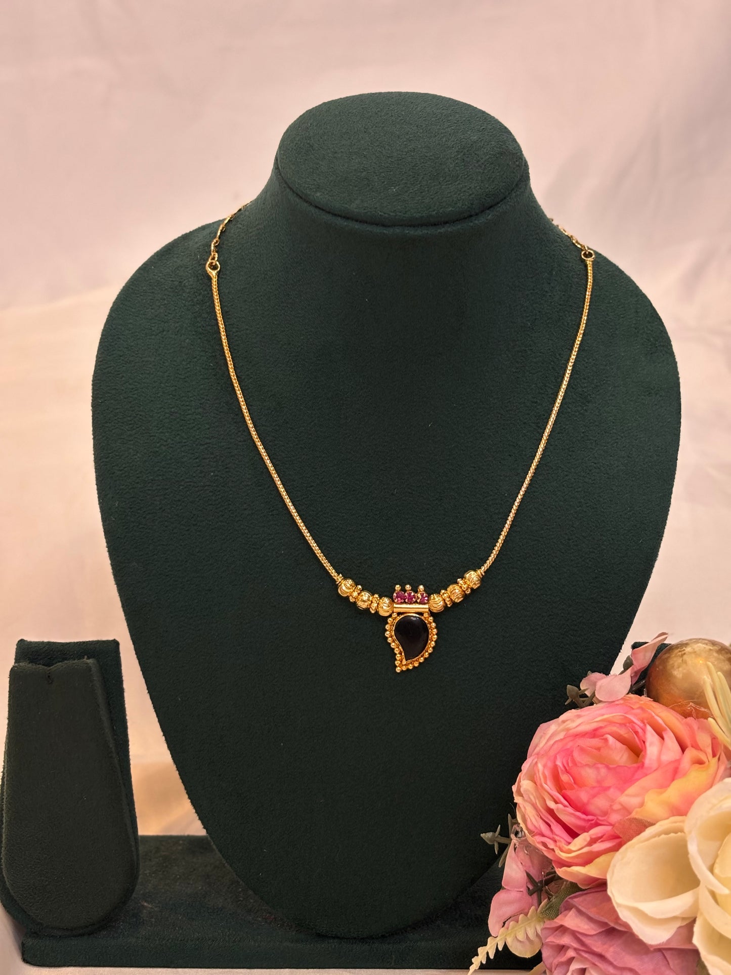 Green Palakka Mangalsutra Pendant