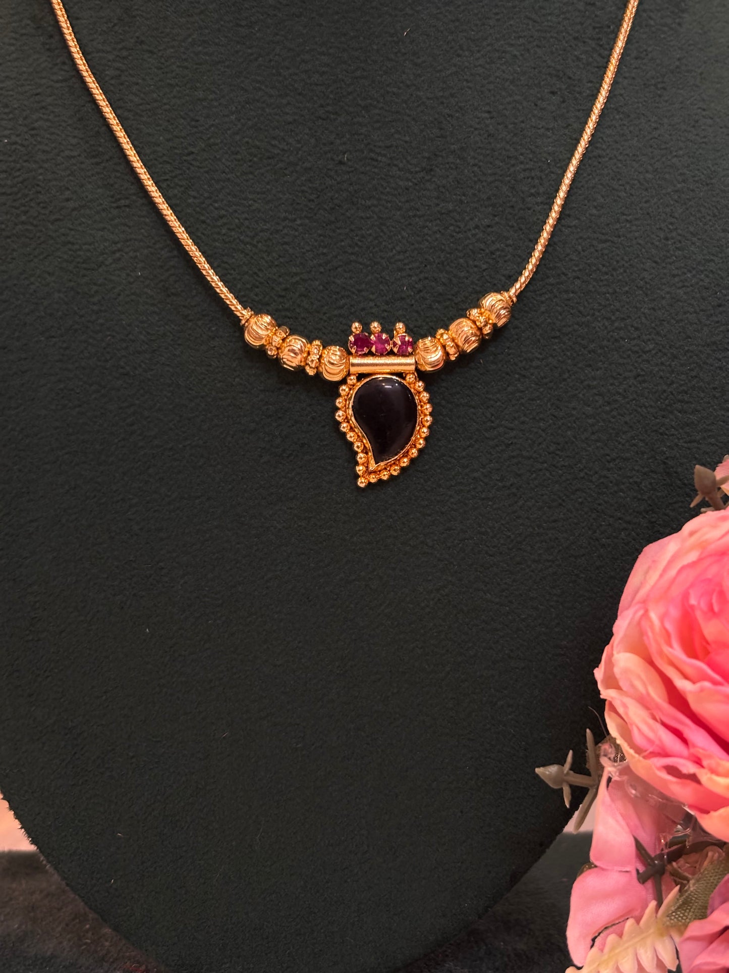 Green Palakka Mangalsutra Pendant