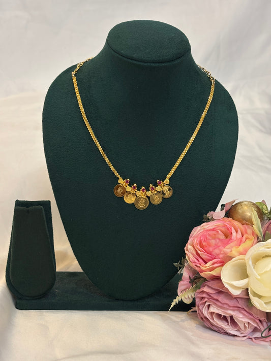 Coin Lakshmi Short Necklace