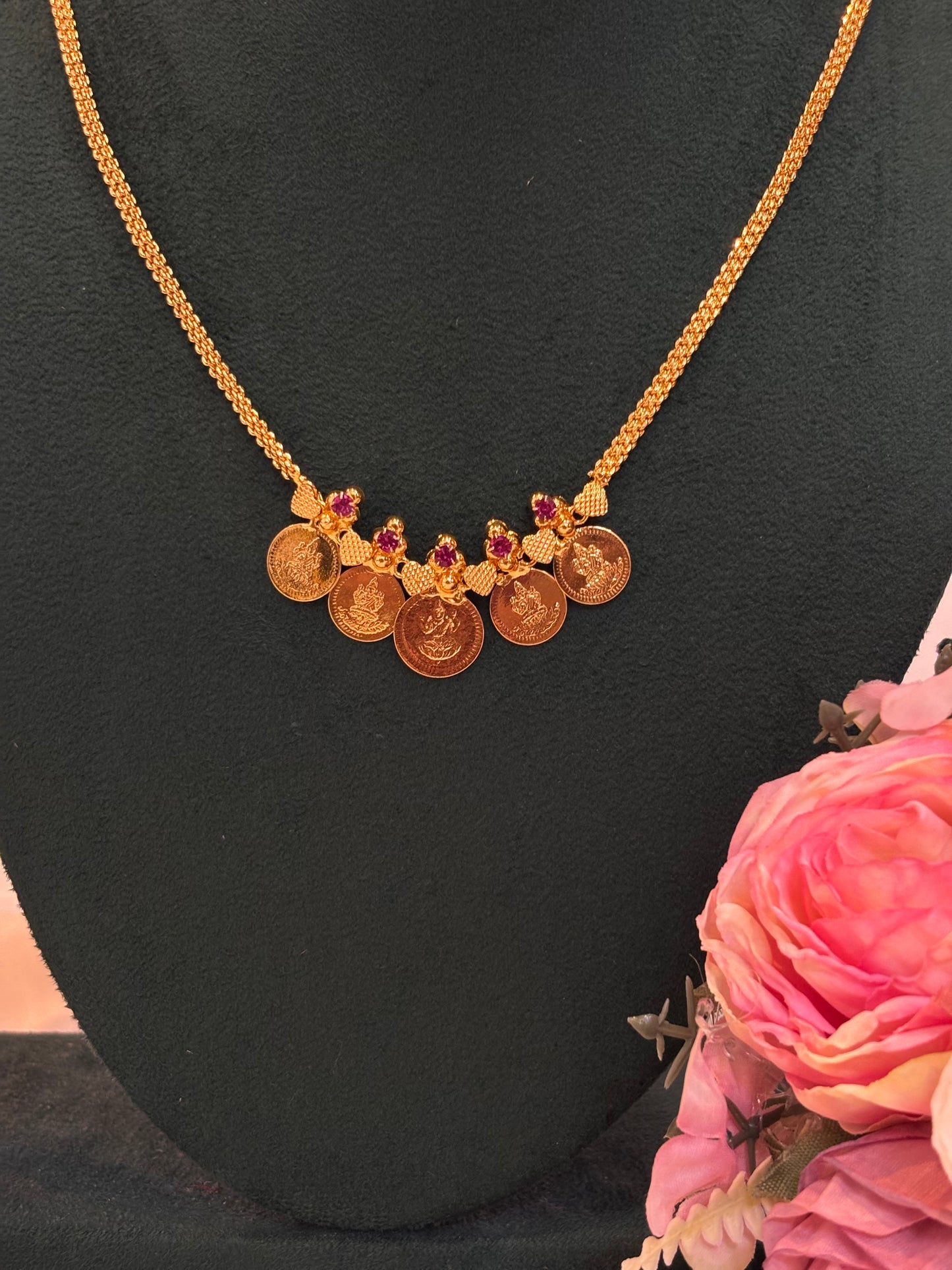Coin Lakshmi Short Necklace