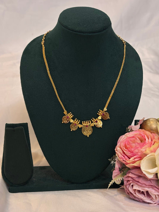 Gold Coin Charm Necklace