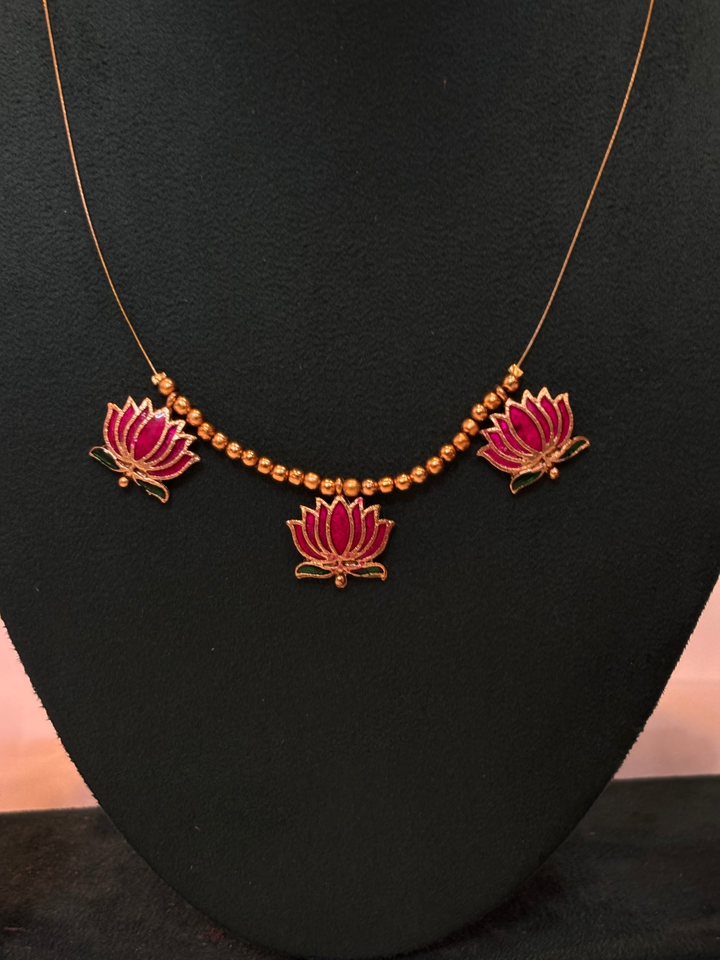 Lotus Charm Necklace
